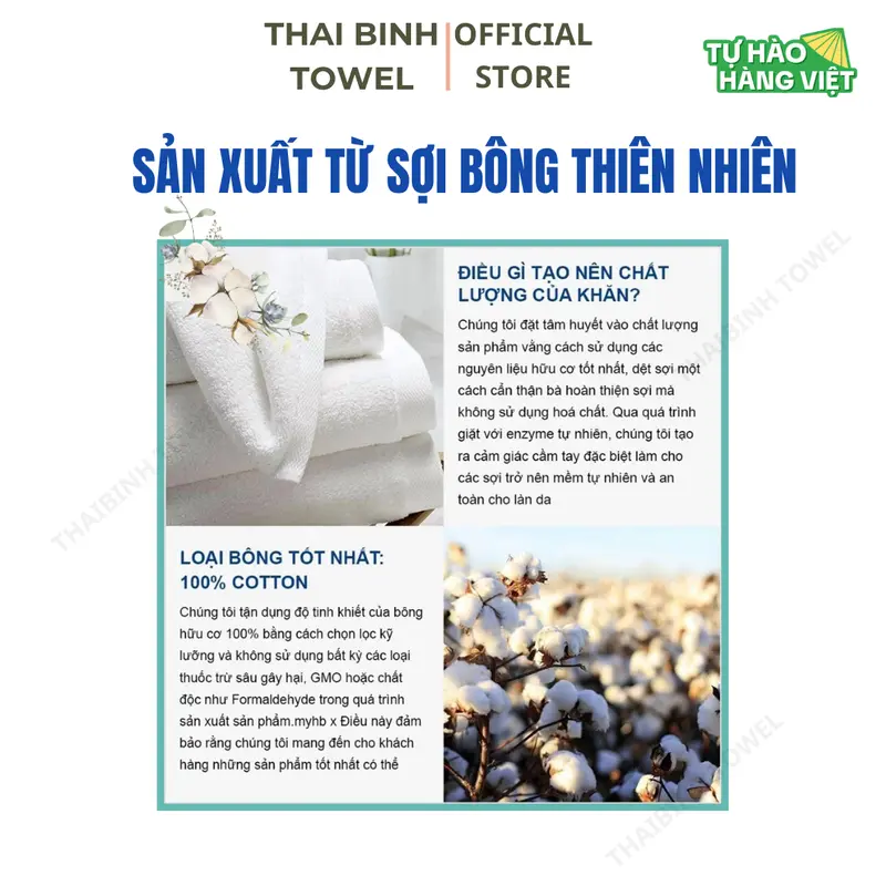 Combo 3 khăn tắm đại 70x140cm THAIBINH TOWEL làm từ sợi cotton cao cấp mềm mịn thấm hút nước 2