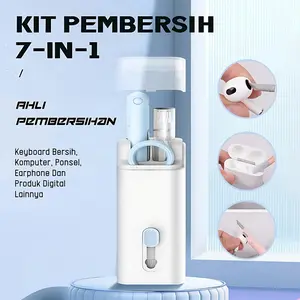 7 In 1 Set Kit Pembersih Sikat Pembersih Debu Keyboard Laptop Keyboard Earphone Alat Pembersih