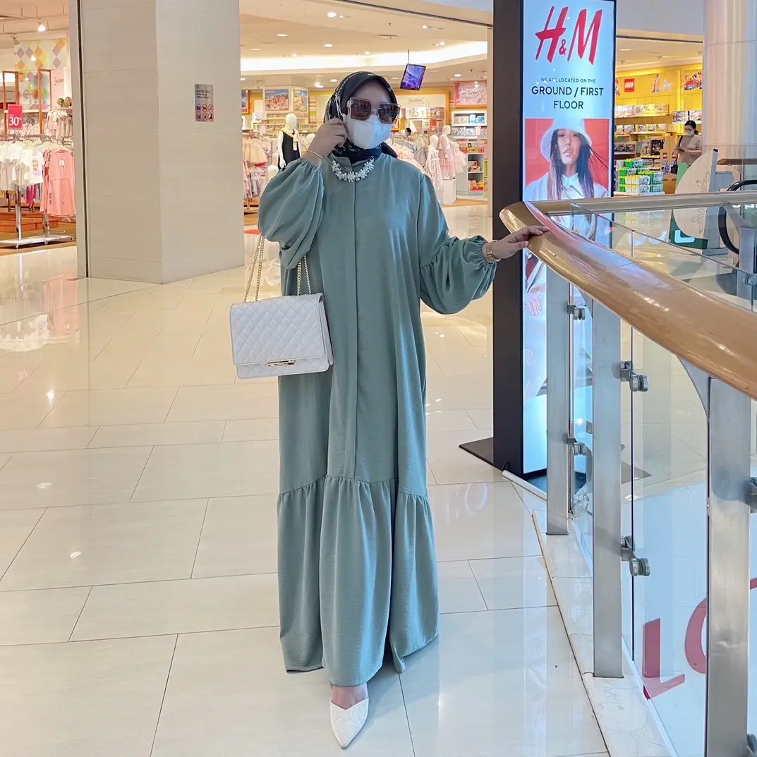 KAEERA DRESS (Gamis) BY GALERYSISCHA Muslim Panjang Gamis  Crinkle  Wanita