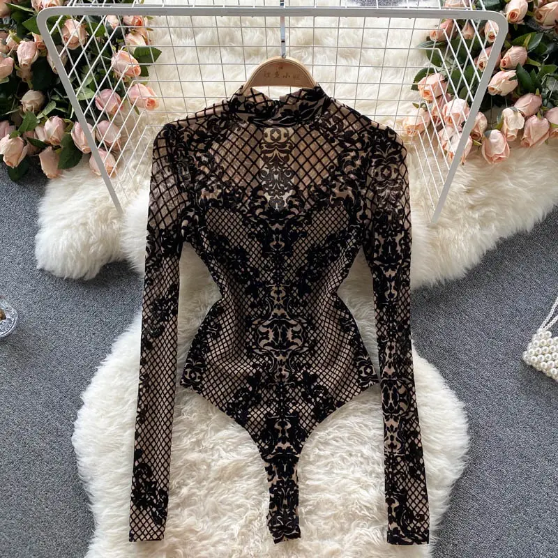 Áo Liền Quần Hở Lưng Gợi Cảm Cho Nữ, Áo Liền Quần Bodycon Thời Trang Hàn Quốc, Thời Trang Dạo Phố Sang Trọng Mùa Hè Mới 2022, Bodysuit Mỏng Đổ Xô