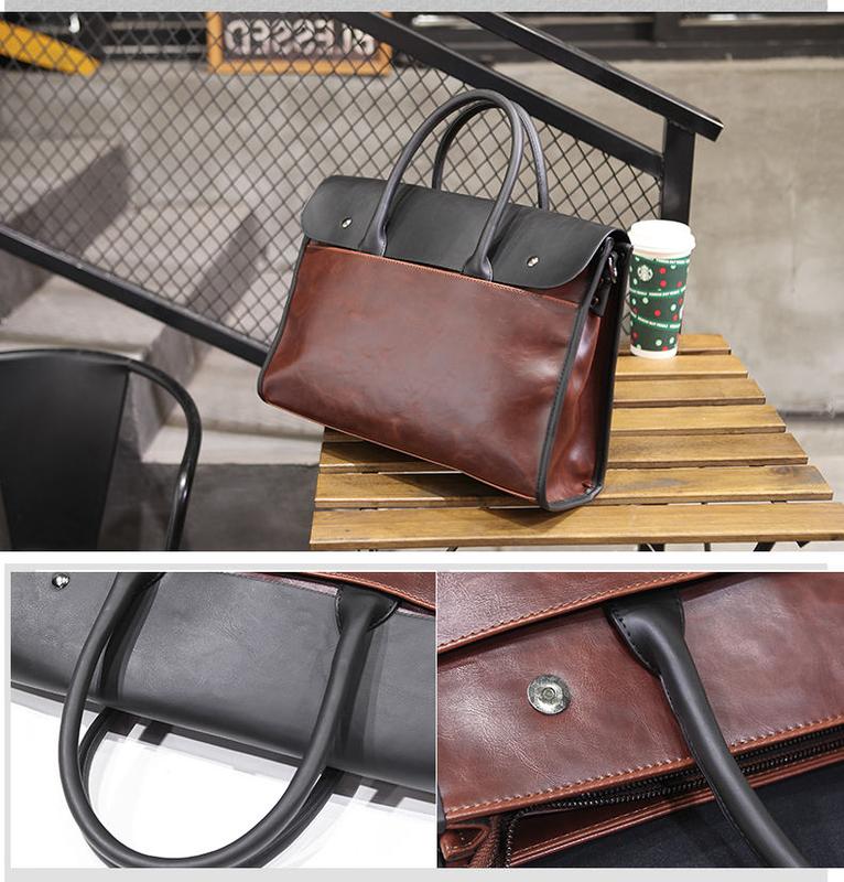 Product Introduction of Fashion Trendy Men's Shoulder Bag Trendy Men's Briefcase Briefcase Ol Men's Handbag New Crossbody Bag 11