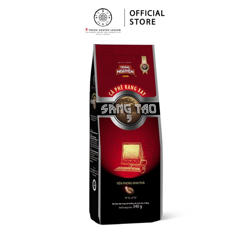 Trung Nguyên Legend Coffee, Cà phê Rang Xay Sáng tạo 5 - Bịch 340gr Cafe arabica cafe  trung  nguyên  pha  phin
