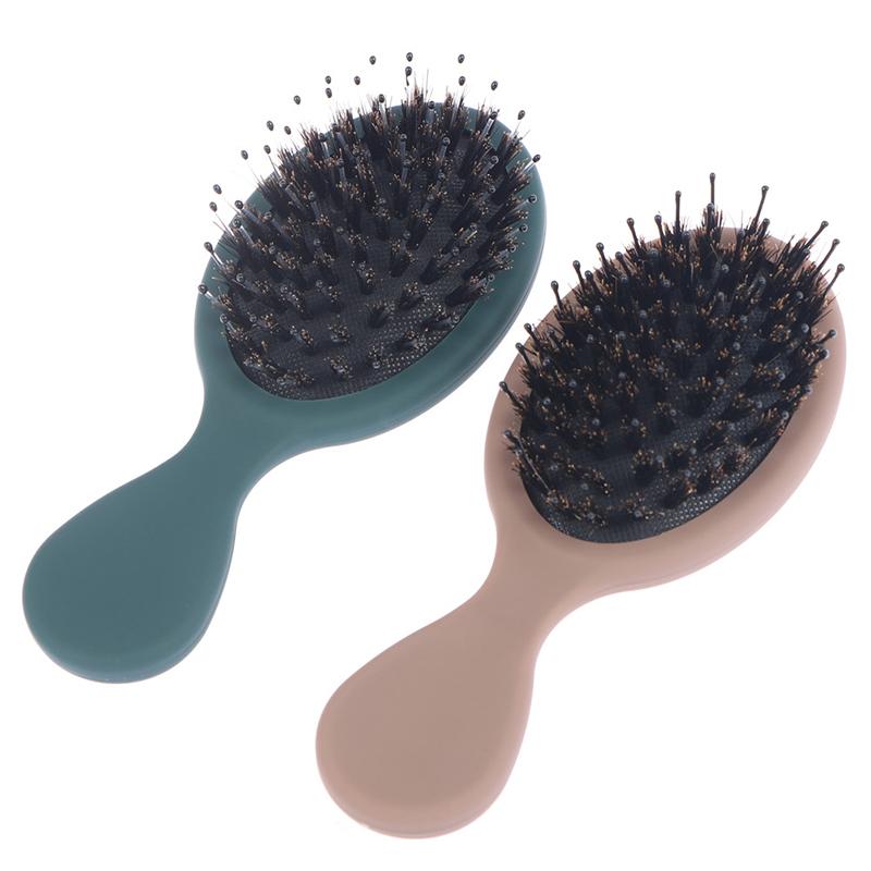 Women's Hair Brush Comb Natural Boar Bristle Anti-static Hairbrush  Barber Brush 2