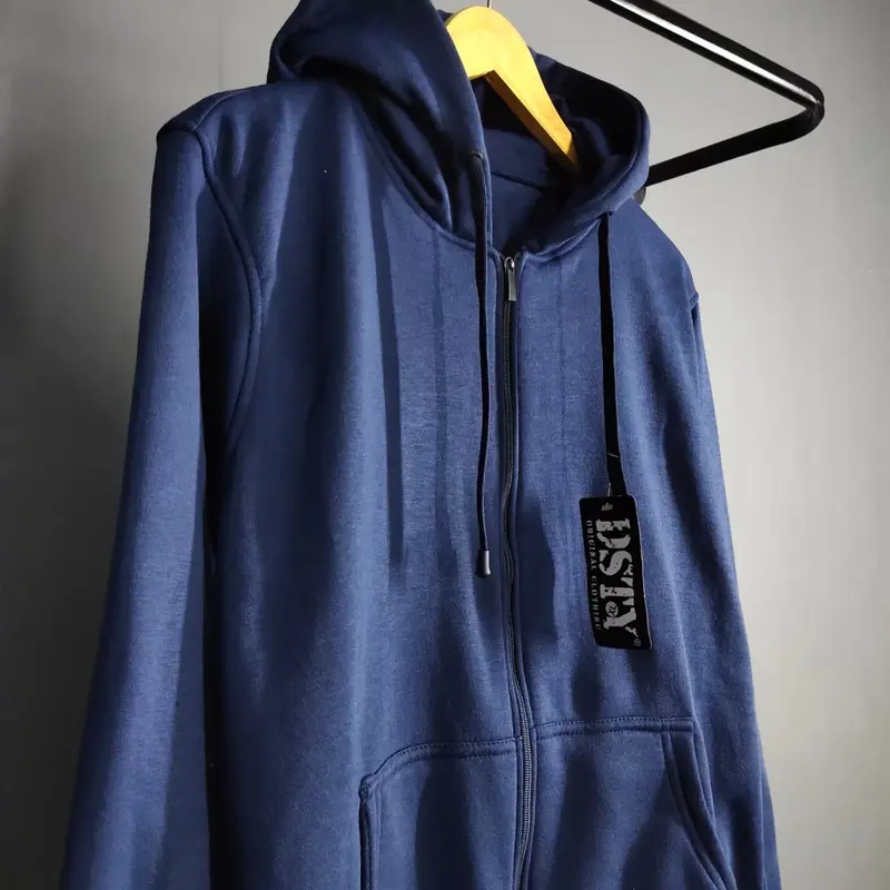 jaket polos zipper pria wanita fleece tebal M L XL XXL XXXL BIG SIZE JUMBO 5