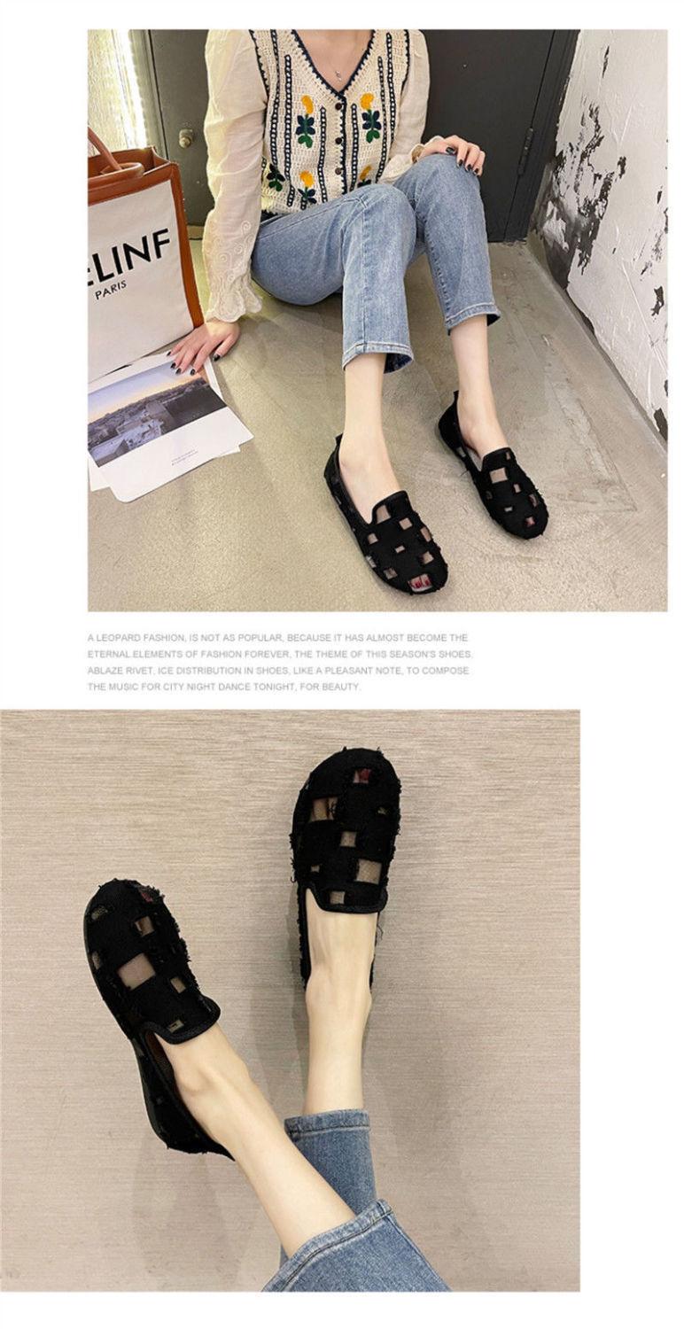 Product Introduction of Giày Nữ, Cỡ Lớn (35-43), Chất Liệu Vải, Hàng Mới Về, Dễ Phối Đồ, Đế Bằng, Chống Trượt, Bề Mặt Lưới Gommino, Thiết Kế Khoét Lỗ Shoes DéP 9