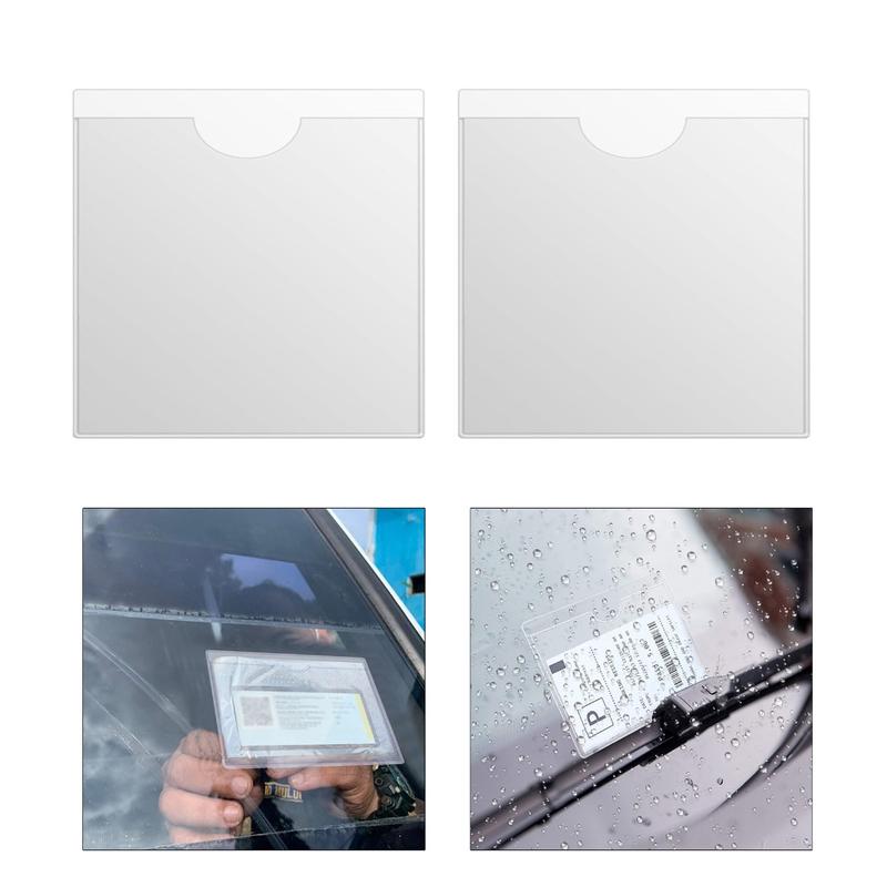 Permit Holder for Car Windscreen Square Parking Permit Holders for Permits Badges Passports Ticket & Note Holders 100mm 1