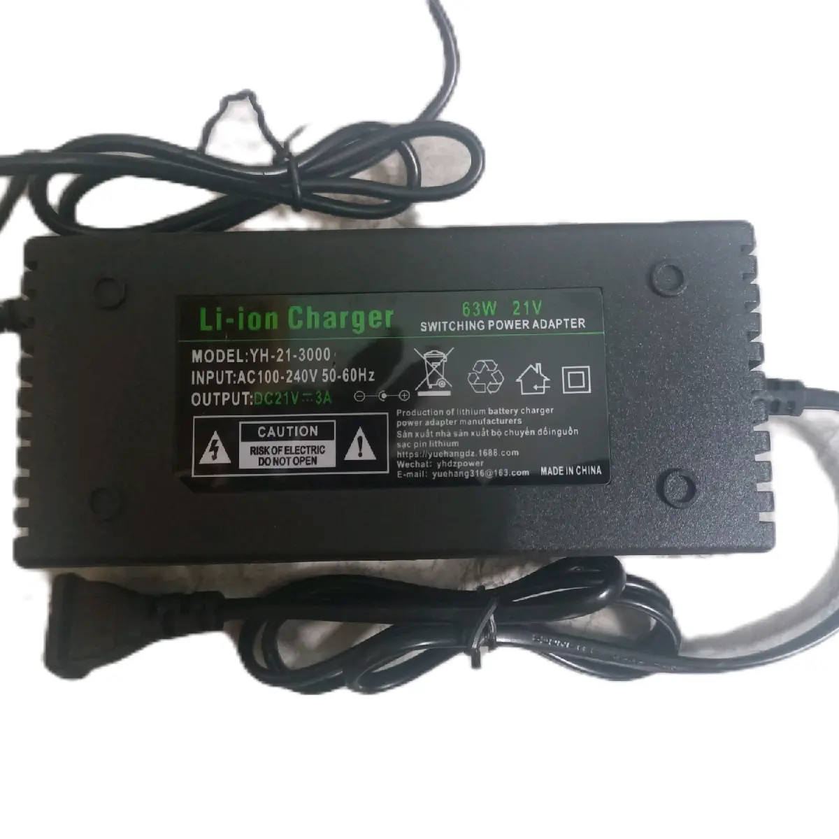 Sạc nhanh pin 5s 21v-3A , có quạt tản nhiệt, loại tốt sạc nhanh dành cho các loại pin cầm tay , lỗ 5mm
