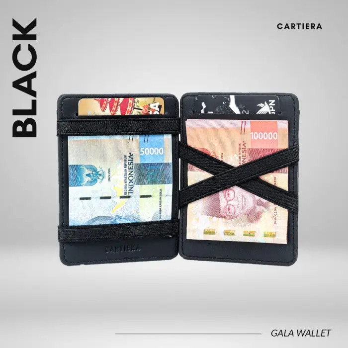 Cartiera - GALA Wallet - Dompet Pria Dompet Wanita (Kartu & Uang) - Black
