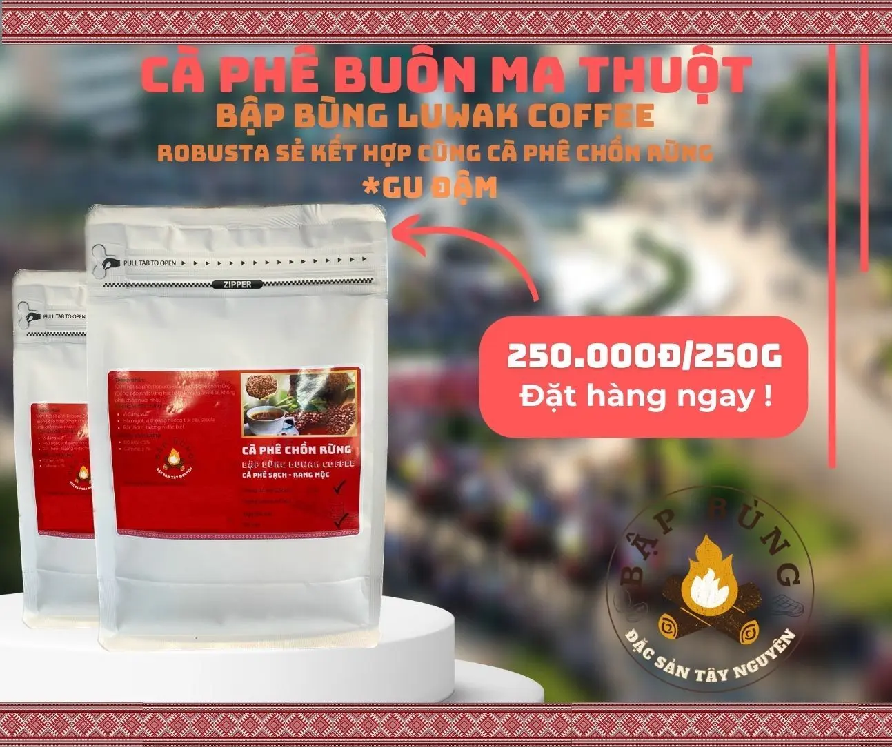 Cà phê Chồn Rừng rang mộc | Bập Bùng Luwak Coffee | Đặc sản Buôn Ma Thuột - Cafe Đăk Lăk