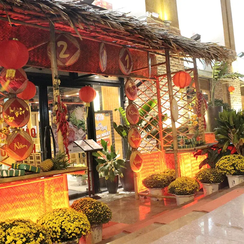 CÓT TRE LÀM VÁCH, TRẦN TRANG TRÍ, ỐP VÁCH, ỐP TRẦN QUÁN CAFE, NHÀ HÀNG chieu kham 3