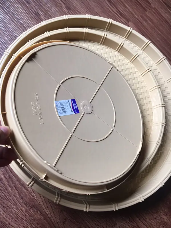 Mẹt bún đậu mắm tôm nhựa nguyên sinh giả mây cao cấp đủ size, hàng dày dặn songlong 1