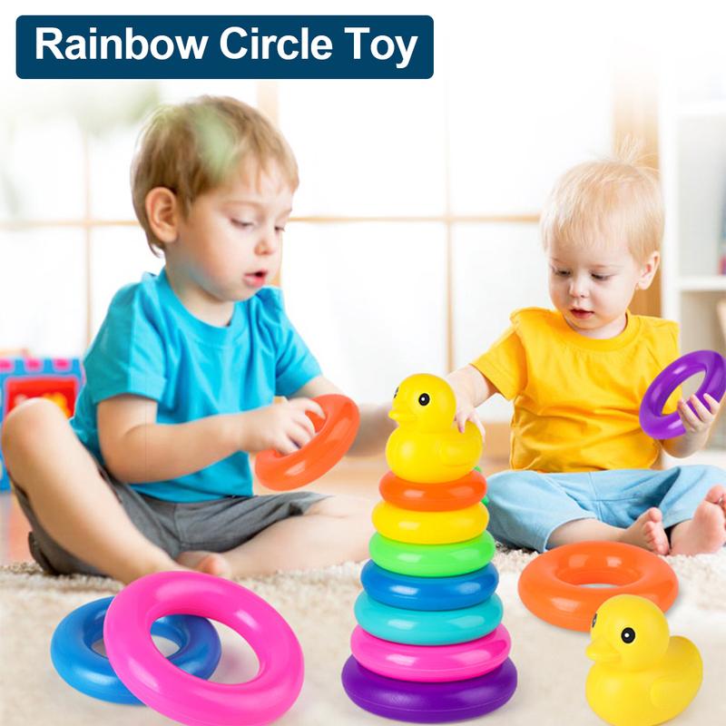 Animal Rainbow Stacking Ring Tower Stapelring Kids Montessori Toys ...