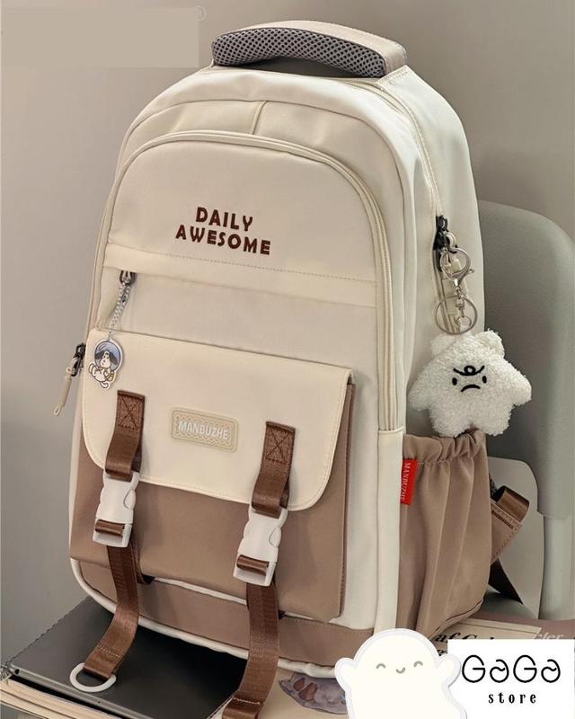 Balo nam nữ đi học phối màu thời trang ulzzang hàn quốc size lớn vừa lap 15.6 in B486 gaga store
