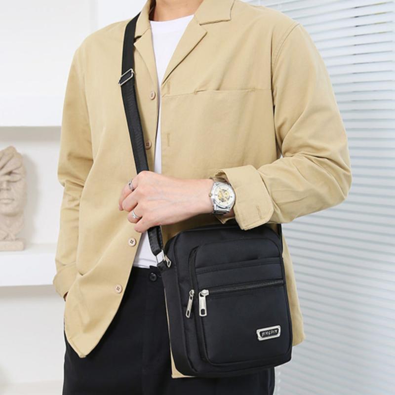 Product Introduction of Fashion Sports Bag Nylon Men's Large Capacity Multi Pocket Casual Shoulder Bag  Outdoor Color Multi Functional Crossbody Bag 8