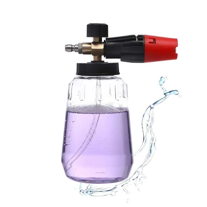  Bình Foam tạo bọt tuyết 1000ml-Tặng kèm khớp nối nhanh gắn vòi phun xịt rửa của máy rửa xe gia đình 