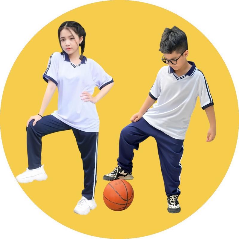 COMBO 2SP Áo Thun Thể Dục+ Quần thể dục Đồng phục thể dục Học Sinh Nam Nữ Các Cấp 1 2 3 Cotton Tập Thể Dục Sport