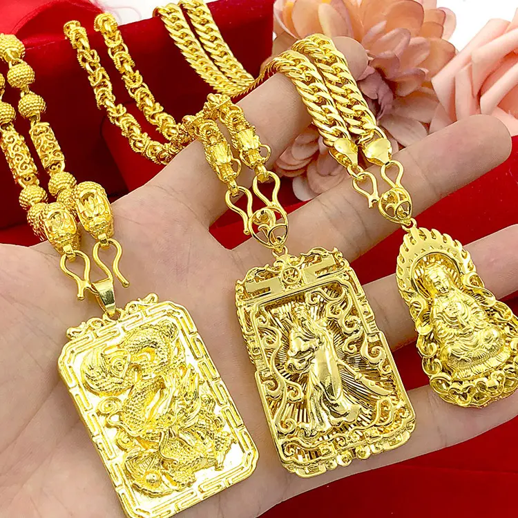 2023 Domineering Jewelry Men's Necklace Guan Gong Necklace Guanyin Necklace