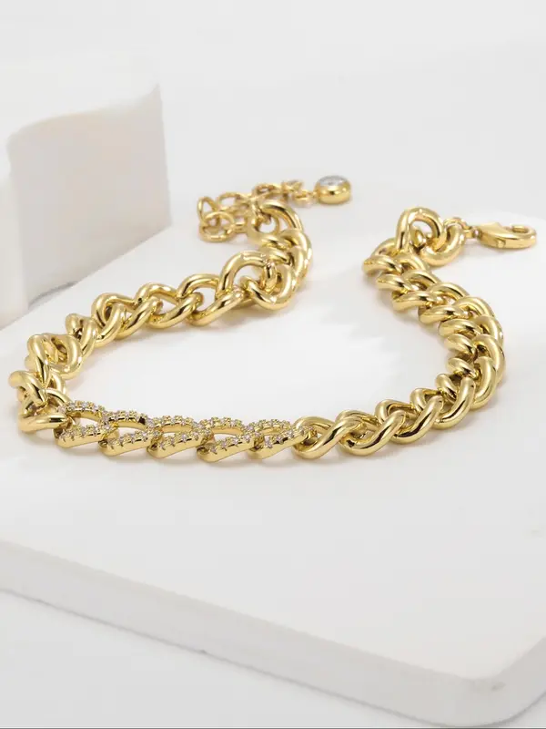 Women's Elegant Chain Bracelet, Exquisite Trendy Bracelet, Fashionable Jewelry for Women & Girls for Party & Daily Clothing Decor 3