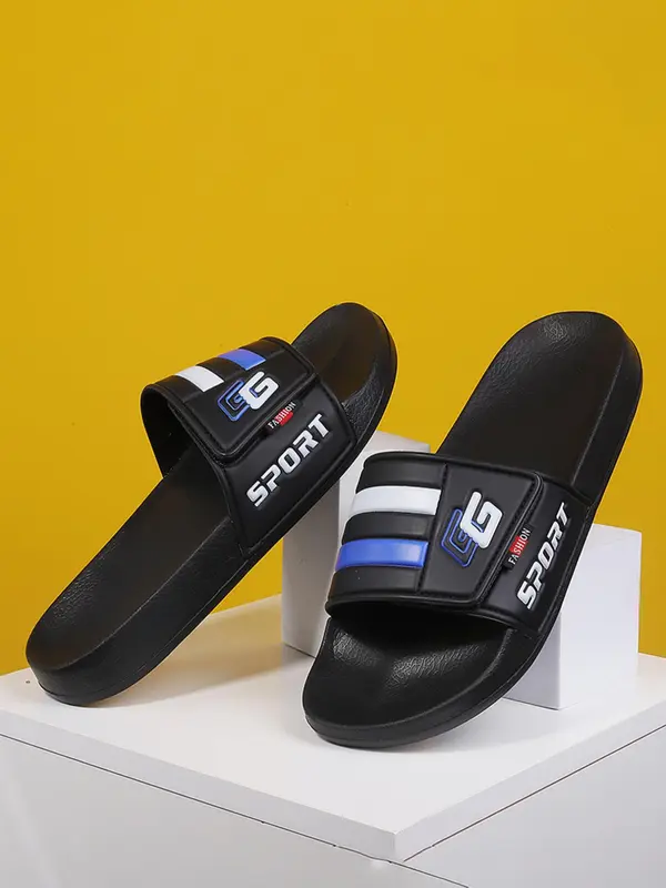 Unisex's Letter Print Slide Sandals, Casual Comfortable Home Slippers, Soft Non-slip Slippers for Indoor & Outdoor Wear 4