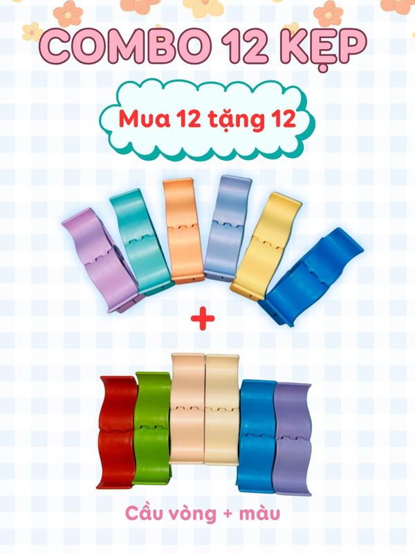 [Ưu đãi MUA 12 TẶNG 12] Kẹp tóc càng cua 5 răng dẻo kiểu dáng bầu, phong cách Hàn Quốc, phụ kiện hottrend dành cho nữ xinh đẹp - Tiệm kẹp Nhà Gạo 1