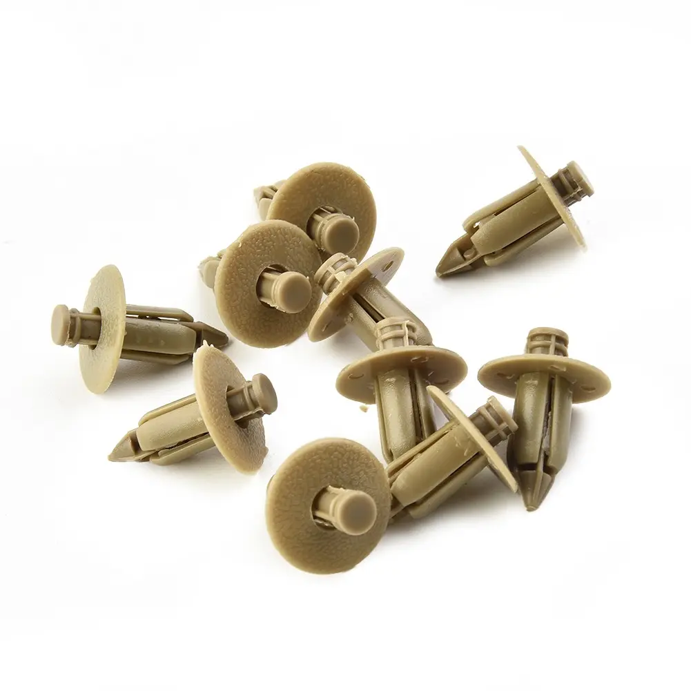 <KFSD Hot Products> 10pcs 7mm Hole Dia Push In Car Door Trim Mudguard Rivets Retainer Clips
