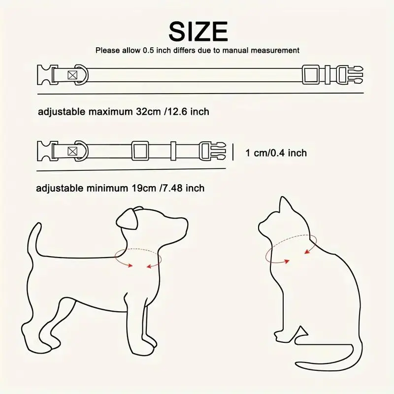 Cute Bowknot Design Pet Collar, 6 Counts/set Adjustable Pet Collar with Bell, Pet Accessories for Small Dogs & Cats, Pet Decorative Neckband 1