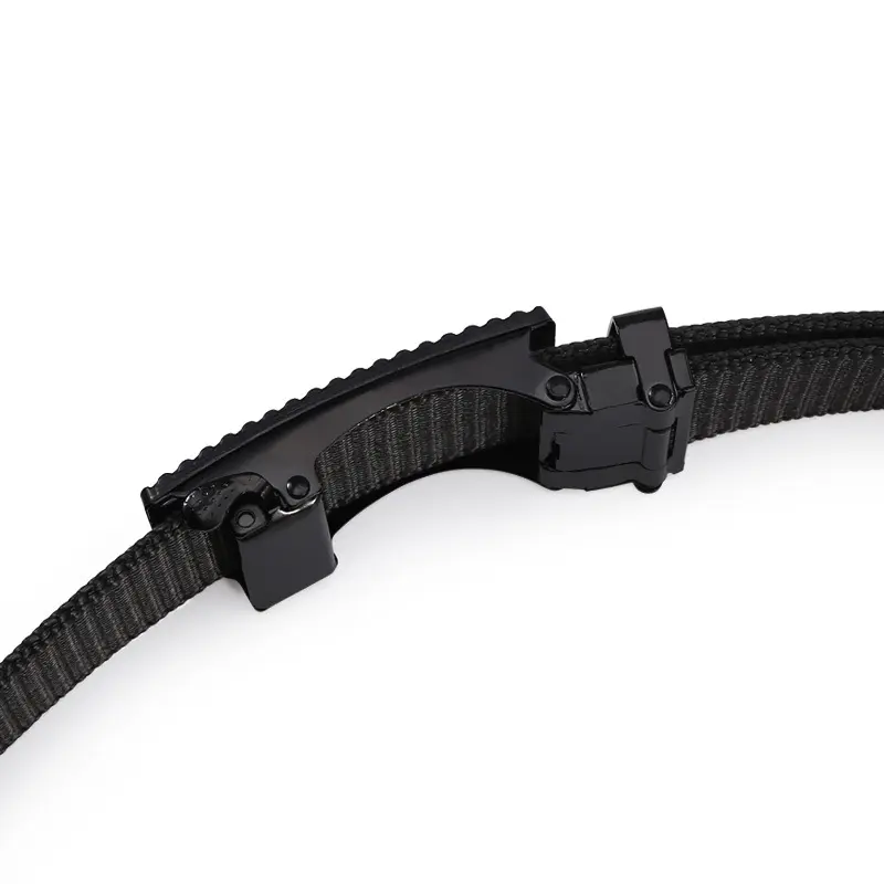 Thắt Lưng Nam, Thắt Lưng Khóa Không Răng Tự Động Bằng Sắt, Thoáng Khí, Màu Trơn Giả Nylon, Thân Thắt Lưng Bán Chạy 2