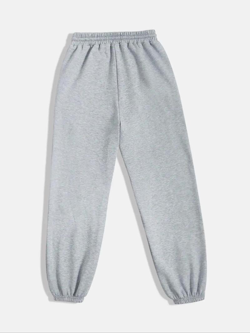 Product Introduction of Women's Bow Print Drawstring Waist Sweatpants, Casual Pocket Jogger Pants for Daily Wear, Ladies Bottoms for Spring & Fall 6
