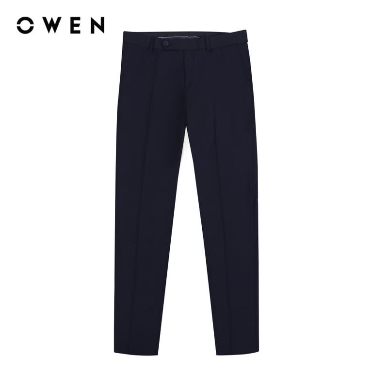 OWEN - Quần tây  nam Slim Fit  QS231741 Màu sắc Navy Chất liệu TR Spandex   Hoạ tiết Trơn Menswear 
