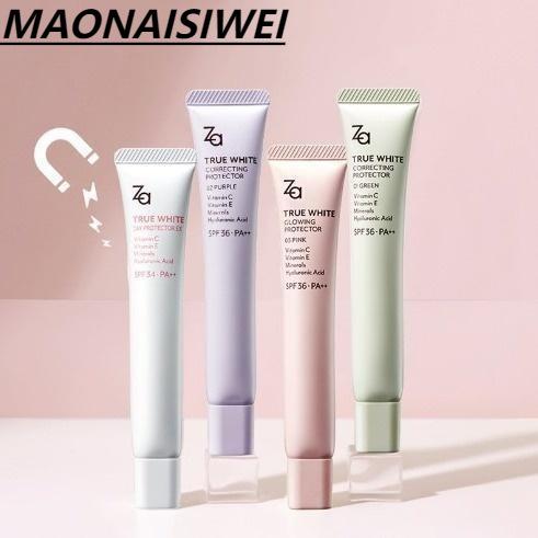 Kem Lót Trang Điểm Che Khuyết Điểm Ba Trong Một Giúp Làm Sáng Da Và Kiểm Soát Dầu Hiệu Quả Mỹ Phẩm Nữ Kem Nền Cosmetic,kem lót za SPF36 PA++ Kem dưỡng ẩm lâu trôi cả ngày UV kem lót tím Makeup Primer