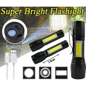 SENTER MINI XPE COB LED ZOOM SUPER TERANG SWAT POLICE LIGHT RECHARGE SENTER ZOOM SENTER SWAT ZOOM