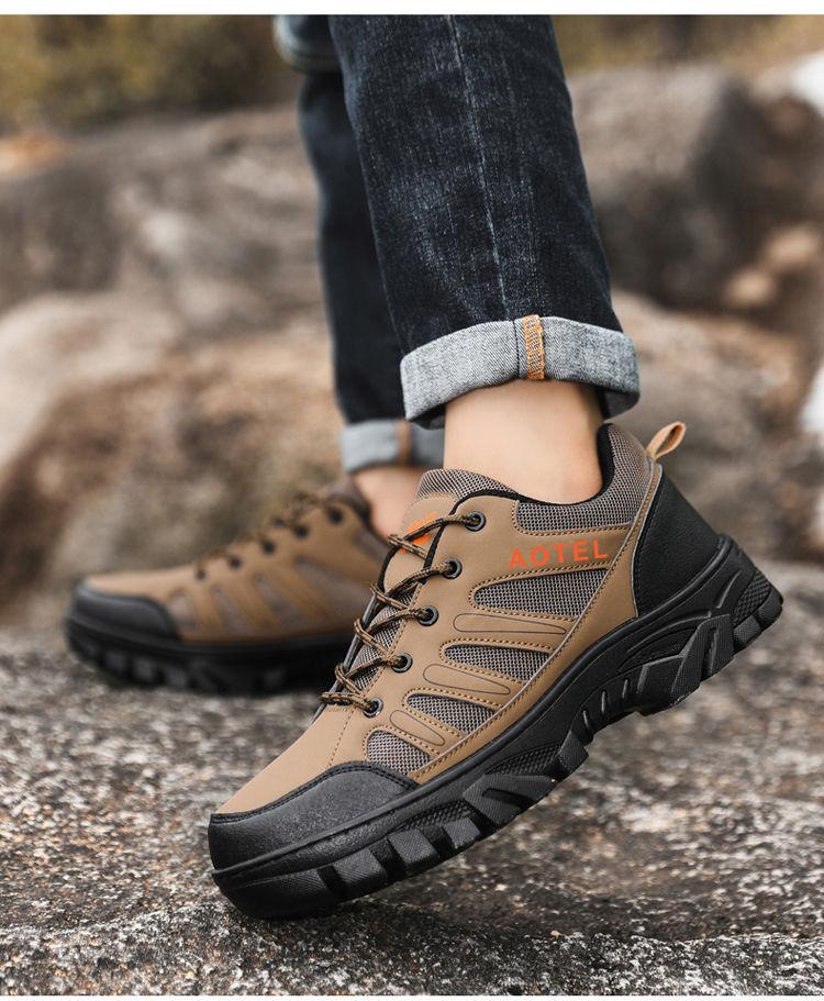 Product Introduction of 2024 New Men's Sneaker Hiking Shoes Casual All-Match Travel Labor Protection Leather Shoes Outdoor Work Wear-Resistant Men's Shoes 21