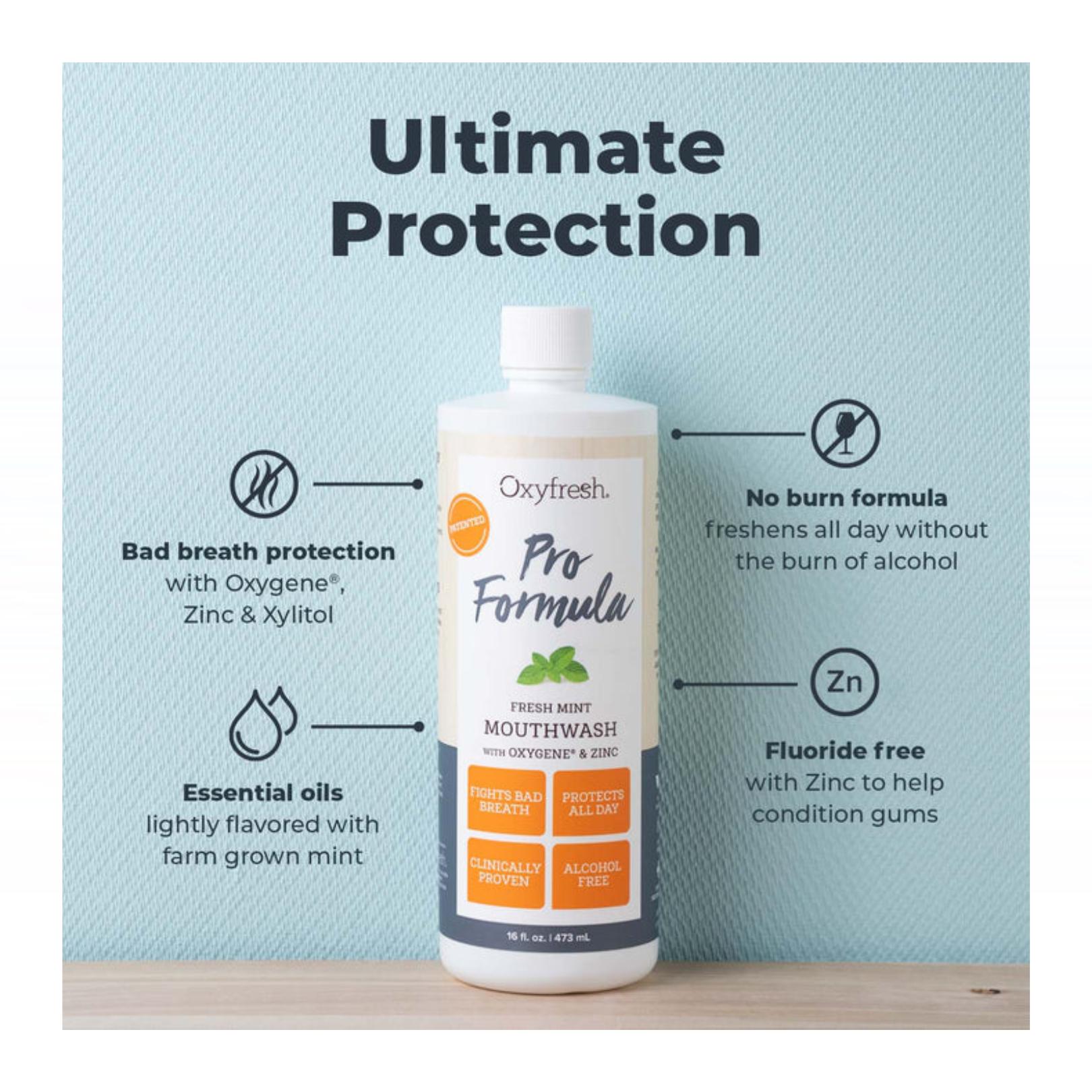 Oxyfresh Mouthwash Obat Kumur Penghilang Bau Mulut Non Alkohol & Staining 89 / 473mL - Original USA