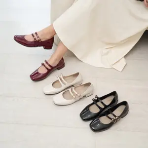 Vimemo Berryl - Sepatu Heels Mary Jane 2cm | Mary Jane Heels Glossy