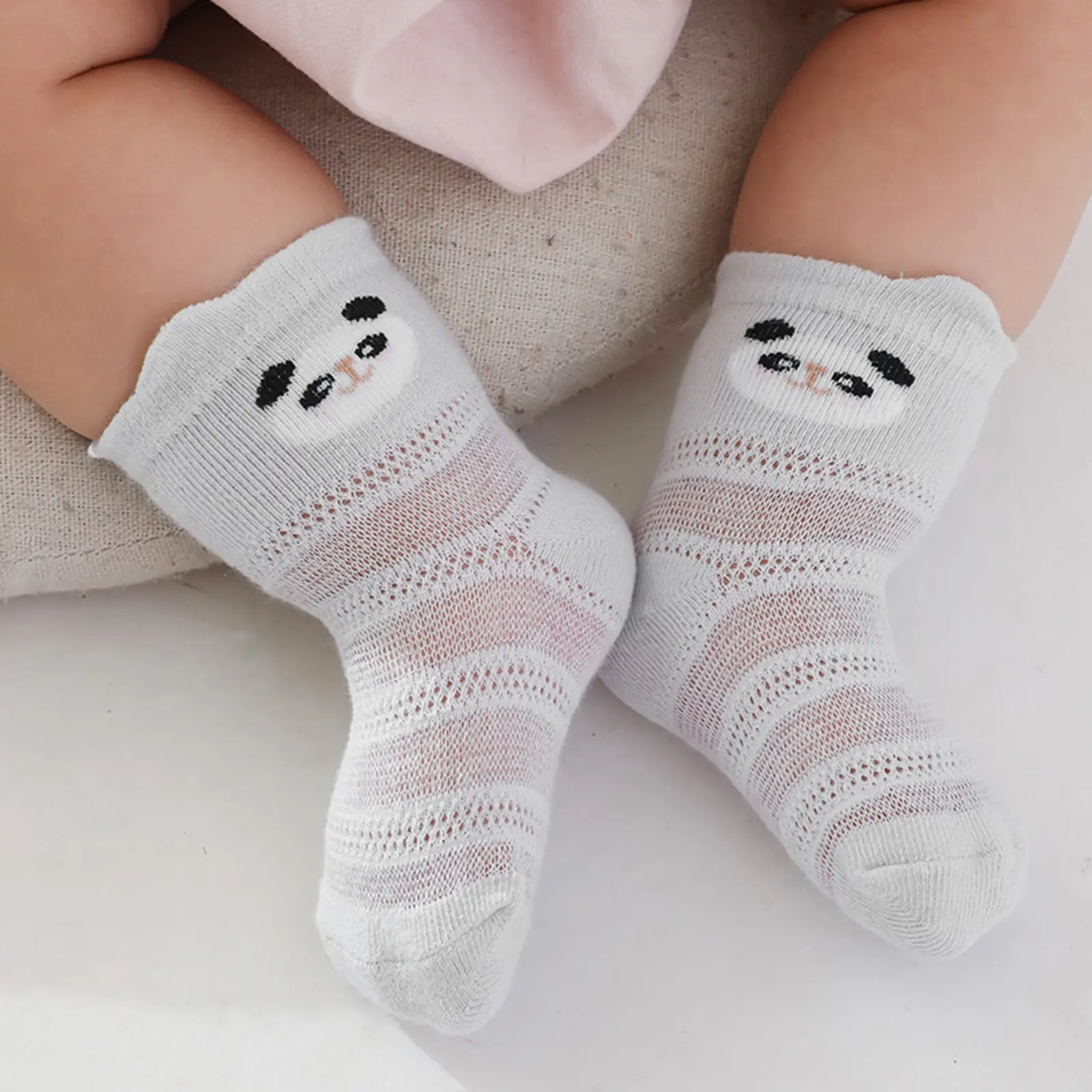 Kids Socks, Cute Cartoon Animal Mesh Socks Soft Elastic Lightweight Summer Casual Socks for Boys Girls