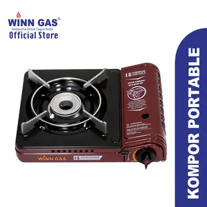 Winn Gas Kompor Portable W 1S - Maroon merah stainless