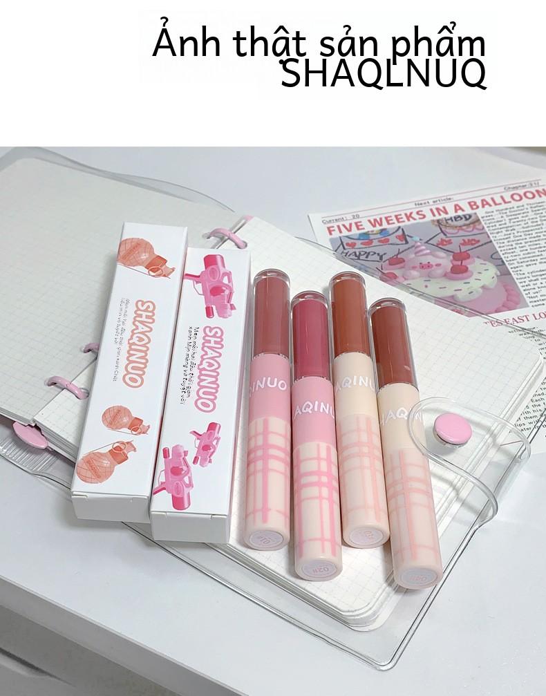 Product Introduction of Son Kem Hai Trong Một SHAQINUOTính Năng Gương, Với Son Kem Môi, Cho Hiệu Ứng Ánh Sáng Nước Ở Một Đầu, Son Môi Nhung Lì Cho Hiệu Ứng Mây Ở Đầu Khác. 17