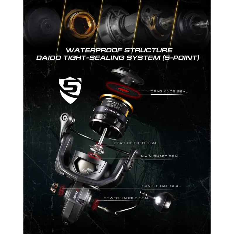 Reel Pancing DAIDO BARATUS SW 1000 - 6000 (7+1Bearing) Salt Water PH - Toms Fishing 3