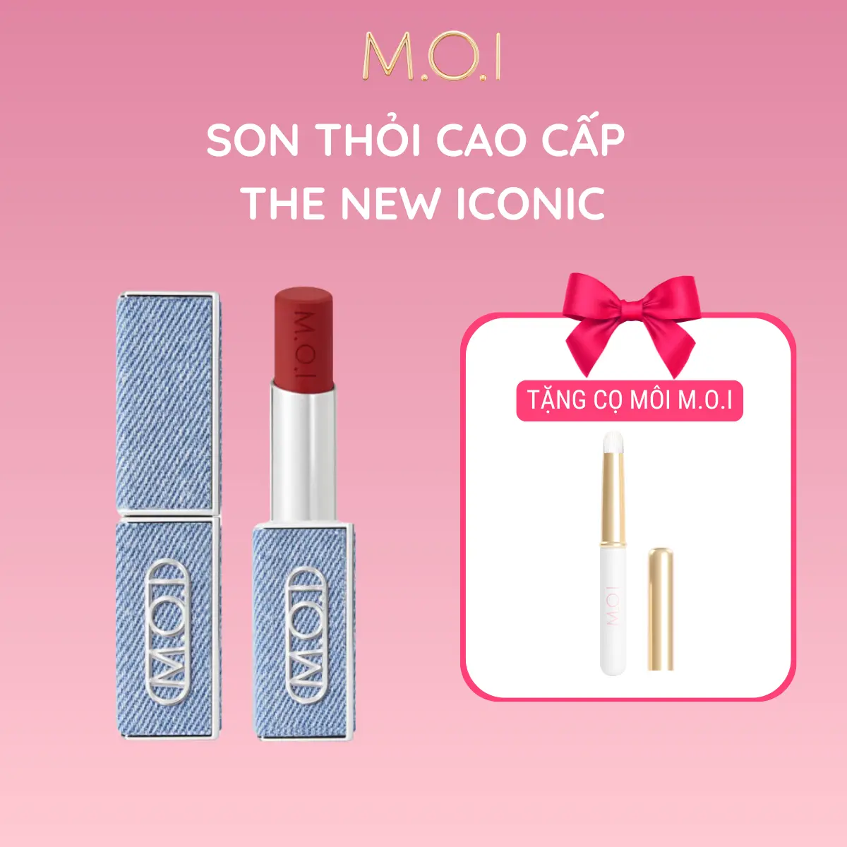 (Tặng cọ môi M.O.I) Son thỏi M.O.I The New Iconic phiên bản giới hạn Trang Điểm Cosmetic