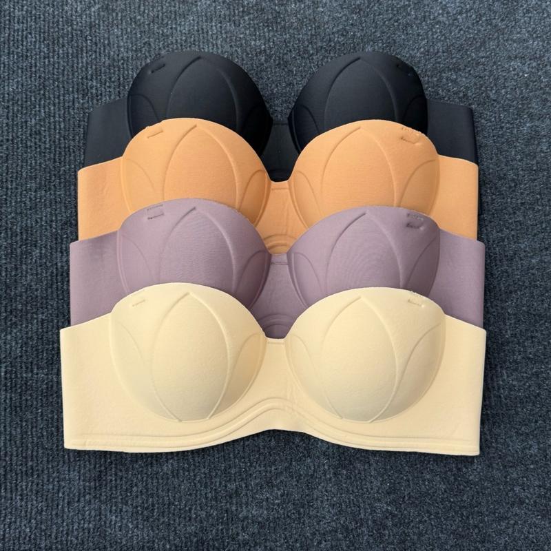 Combo 3 áo lót cúp ngang vân sen đệm nhẹ không gọng cho nữ - Bra, Cup, Women 4