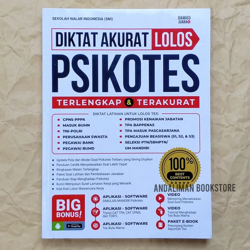 BUKU Tes Bundling-PAKET HEMAT TES 8-Diktat Akurat Lolos IPDN, Diktat Akurat Lolos Psikotes 4