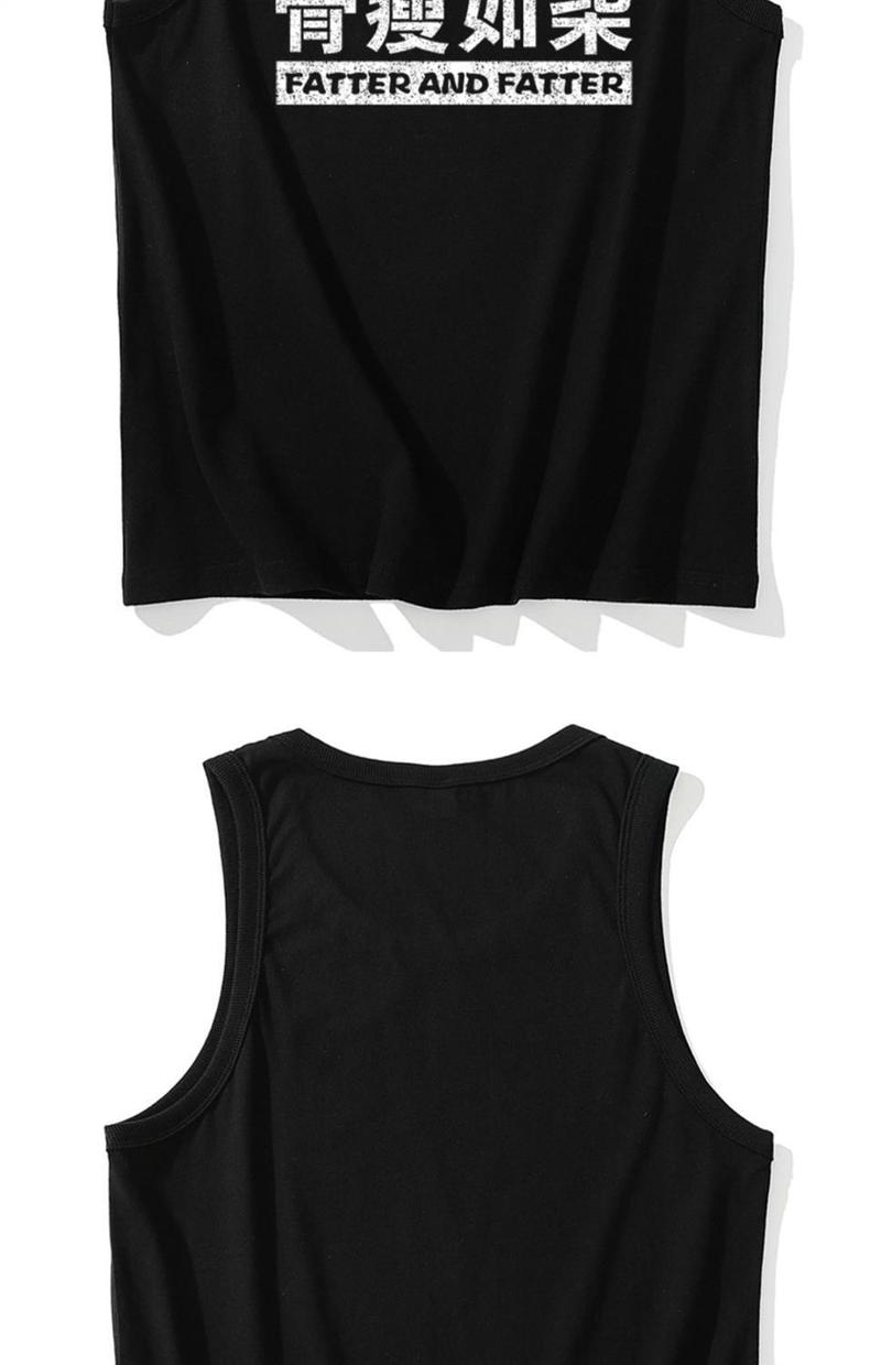 Product Introduction of Áo Vest Mùa Hè, Xu Hướng Trung Quốc Xương Mỏng Vui Nhộn, Unisex, Dáng Rộng Vừa Vặn, Ngoại Cỡ, Thích Hợp Cho Thể Dục Và Thể Thao, Áo Thun Không Tay Cặp Đôi, Xu Hướng 12 9