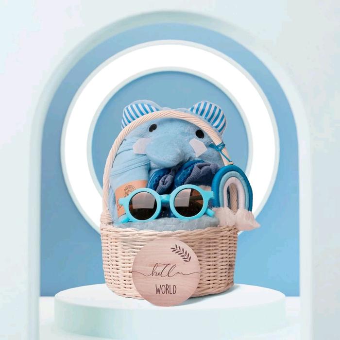 Gambar Premium - Paket Kado Hamper Bayi Lahiran - Paket Berikut Rotan Cantik Bayi Baru lahir Lembut - BIRU, ALL SIZE dari Aurel Babyshop Kota Tangerang Selatan 5 Tokopedia