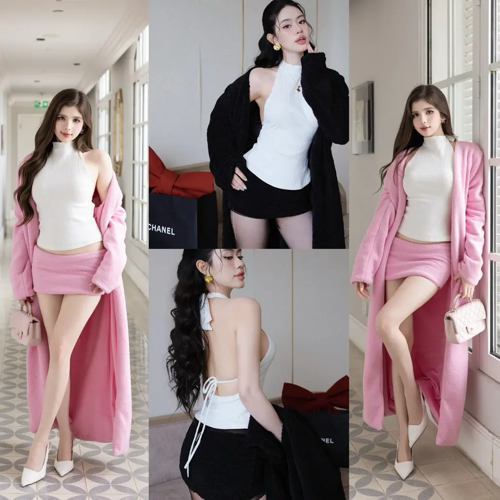 G.U - LUXE SHEARLING SET - Set lông cừu gồm áo yếm khoe lưng, Mini Skirt lông cừu, Áo khoác dáng dài lông cừu | BigBuy360 - bigbuy360.vn G.U - LUXE SHEARLING SET - Set lông cừu gồm áo yếm khoe lưng, Mini Skirt lông cừu, Áo khoác dáng dài lông cừu | BigBuy360 - bigbuy360.vn