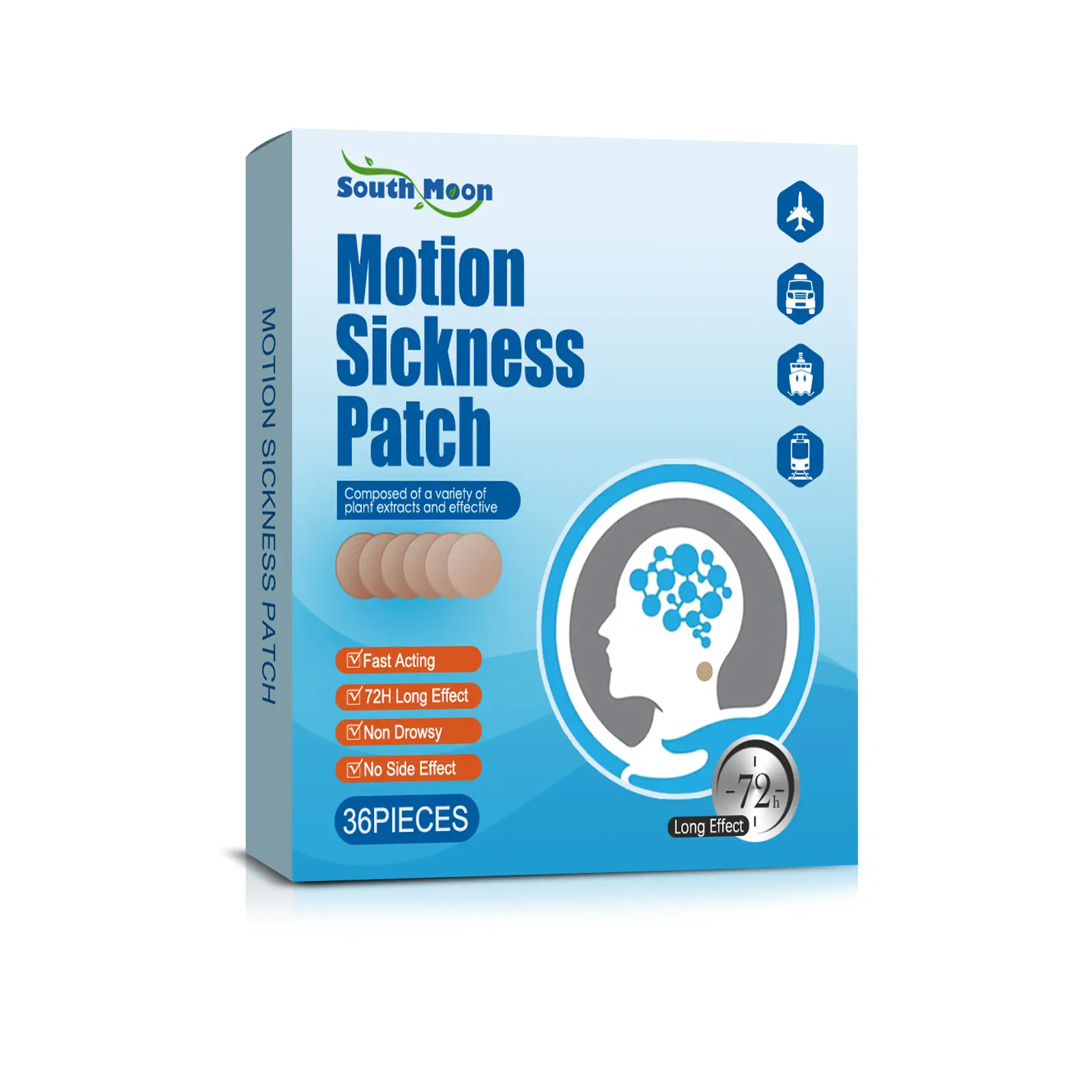 South Moon motion sickness stickers motion sickness motion sickness seasickness ear root temple stickers refreshing travel motion sickness stickers