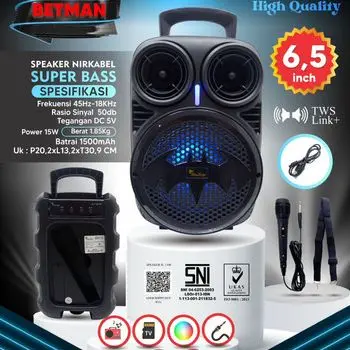 SPEAKER BLUETOOTH BASS 6.5 INCH KARAOKE MKC KIMISO-3391 6.5 -INCH BLUETOOTH SUARA OUTDOOR OUTDOOR RAISING BASS DENGAN MIKROFON DENGAN MIKROFON K SPEAKER TARI PERSEGI PERSEGI 2