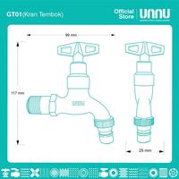 Gambar UNNU Kran Tembok - GT01 1/2" dari UNNU.official Kab. Gresik 3 Tokopedia