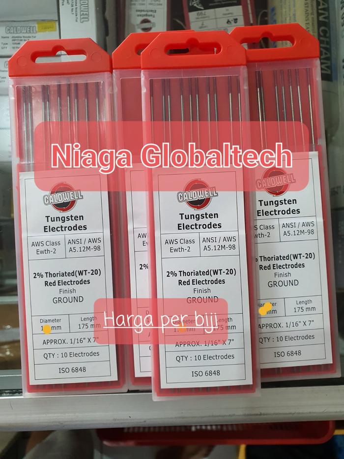 Gambar TUNGSTEN ARGON JARUM LAS ARGON 1.6MM ELEKTRODE ARGON 1.6MM dari Globaltech Master Kab. Sidoarjo Tokopedia