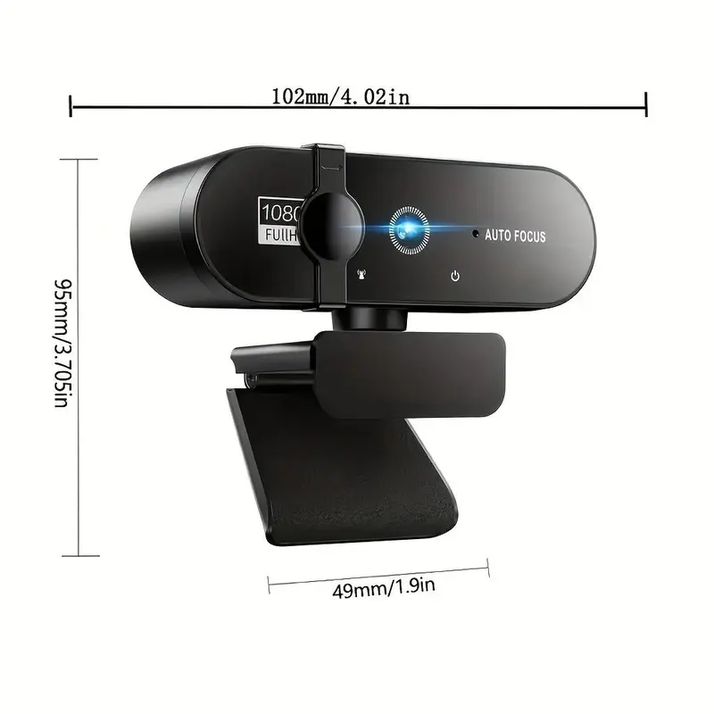 Full HD 1080P Webcam, Auto Focus Webcam with Microphone, USB Web Camera for Video Calling, Compatible with Skype, Zoom, FaceTime, Hangouts, PC/MAC/Laptop/Macbook/Tablet 1