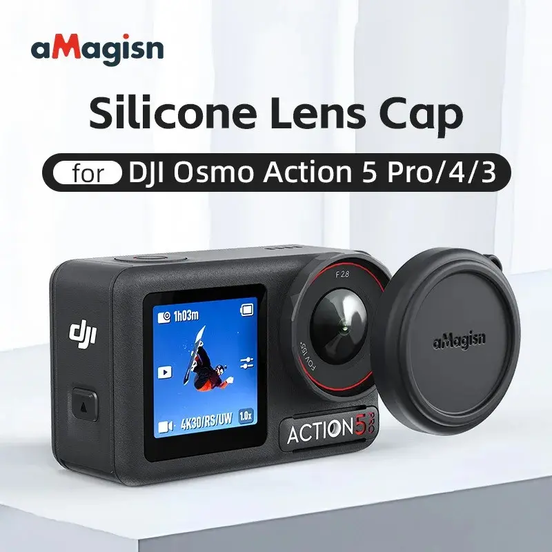 aMagisn For DJI Osmo Action5 Pro Silicone Lens Cap Lens Case